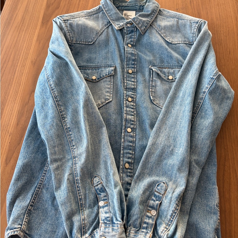 Denim Button-Up Shirt